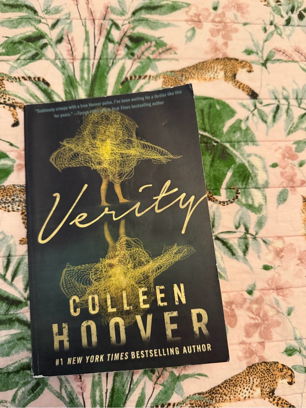 Verity by Colleen Hoover - Dark Navy & Yellow Paperback